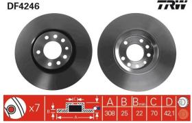 TRW DF4246 - JGO DISCOS DE FRENO
